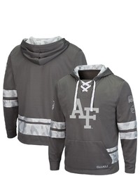 Colosseum Gray Air Force Falcons Oht Military Appreciation Lace Up Pullover Hoodie