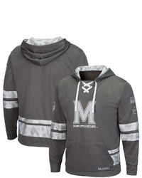 Colosseum Gray Maryland Terrapins Oht Military Appreciation Lace Up Pullover Hoodie