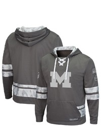 Colosseum Gray Michigan Wolverines Oht Military Appreciation Lace Up Pullover Hoodie At Nordstrom