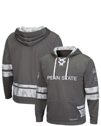 Colosseum Gray Penn State Nittany Lions Oht Military Appreciation Lace Up Pullover Hoodie