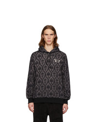 Undercover Grey And Black Valentino Edition Base Printed Hoodie