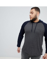 French Connection Plus Long Sleeve Raglan Top With Hood