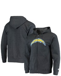 STARTE R Charcoal Los Angeles Chargers Primary Logo Full Zip Hoodie At Nordstrom