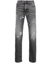 Off-White Diag Stripe Distressed Jeans