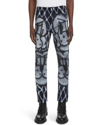 Givenchy X Chito Graffiti Stretch Slim Fit Jeans In 001 Black At Nordstrom