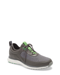 Charcoal Print Leather Athletic Shoes