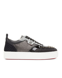Christian Louboutin Black And Grey Happyrui Sneakers