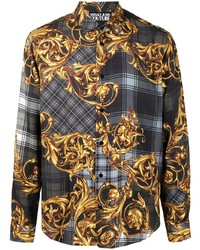 VERSACE JEANS COUTURE Barocco Print Checked Shirt