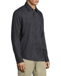 Billy Reid Floral Printed Long Sleeve Shirt