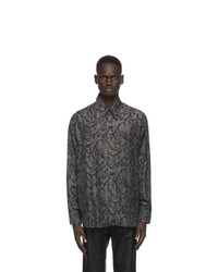 Givenchy Grey And Black Jewelry Print Shirt