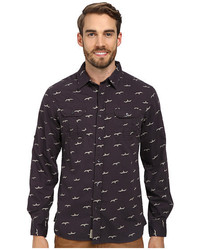 Jachs Twill Shirt With Bird Print