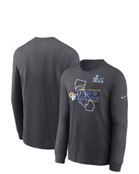Nike Anthracite Los Angeles Rams Super Bowl Lvi Champions Hometown Long Sleeve T Shirt At Nordstrom