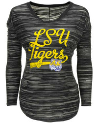 Blue 84 Long Sleeve Lsu Tigers Trouble Burnout Striped Top