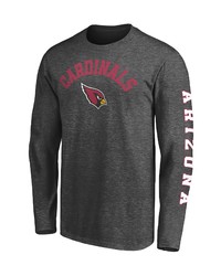 FANATICS Branded Heathered Charcoal Arizona Cardinals Big T Sleeve T Shirt