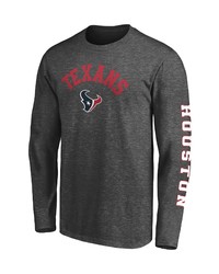 FANATICS Branded Heathered Charcoal Houston Texans Big T Sleeve T Shirt