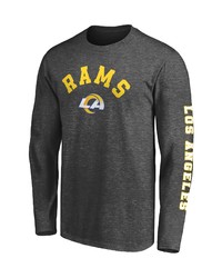 FANATICS Branded Heathered Charcoal Los Angeles Rams Big T Sleeve T Shirt