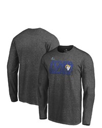 FANATICS Branded Heathered Charcoal Los Angeles Rams Super Bowl Lvi Champions Fumble Long Sleeve T Shirt In Heather Charcoal At Nordstrom