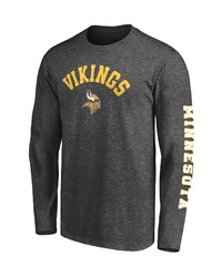 FANATICS Branded Heathered Charcoal Minnesota Vikings Big T Sleeve T Shirt