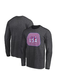 FANATICS Branded Heathered Charcoal Team Usa Our Country Long Sleeve T Shirt
