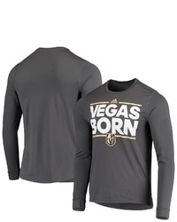 adidas Charcoal Vegas Golden Knights Dassler Roready Creator Long Sleeve T Shirt