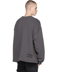 We11done Grey Front Logo Sweatshirt