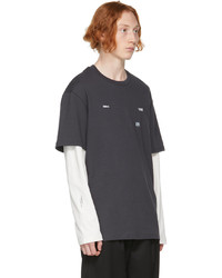 C2h4 Grey Vans Edition Double Layer Long Sleeve T Shirt