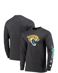 STARTE R Heathered Charcoal Jacksonville Jaguars Halftime Long Sleeve T Shirt