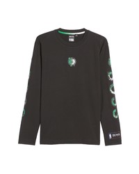 BOSS X Nba Threesixty Boston Celtics Long Sleeve Logo Graphic Tee