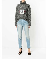 Alexa Chung Robot Embroidered Sweater