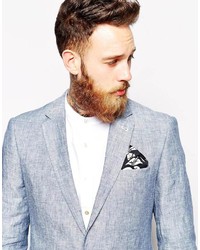 Asos Pocket Square With Fighting Badger Print