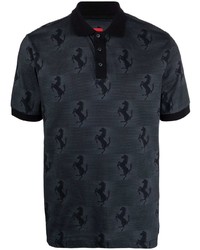 Ferrari All Over Horse Print Polo Shirt