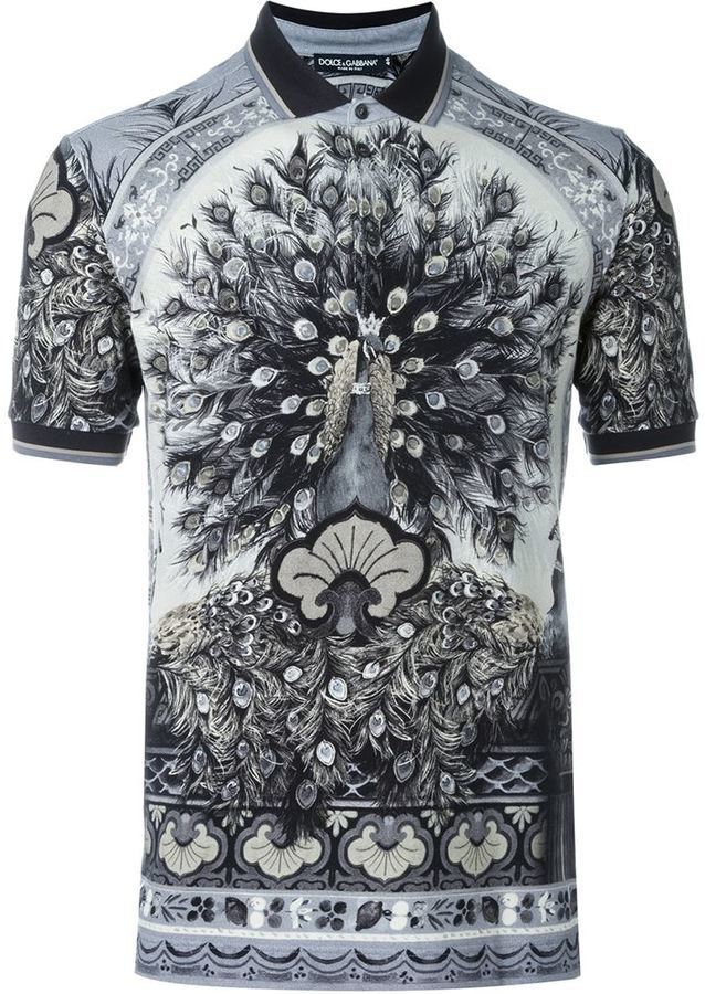 Dolce and discount gabbana peacock polo