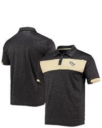 Colosseum Heathered Black Ucf Knights Nelson Polo