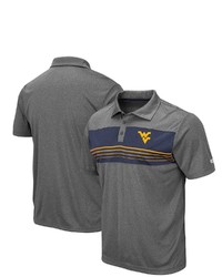Colosseum Heathered Charcoal West Virginia Mountaineers Smithers Polo