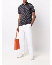 Karl Lagerfeld Jacquard Monogram Polo Shirt