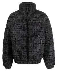 VERSACE JEANS COUTURE Flocked Logo Puffer Jacket