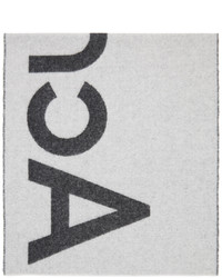 Acne Studios Black Jacquard Logo Scarf