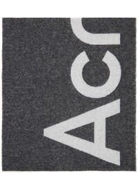 Acne Studios Black Jacquard Logo Scarf