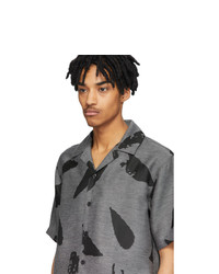 AMI Alexandre Mattiussi Grey And Black Printed Shirt