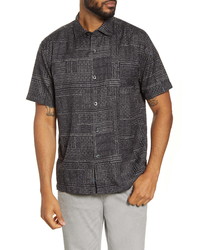 Tommy Bahama Short Sleeve Cotton Silk Button Up Shirt