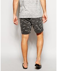 Asos Brand Chino Shorts With Shark Print