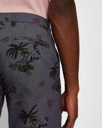 Ted Baker Tropical Print Cotton City Shorts