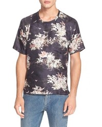 Marc Jacobs Floral Print Silk T Shirt