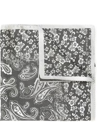 Charcoal Print Silk Pocket Square