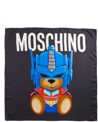 Moschino Transformers Print Silk Scarf