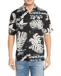Tommy Bahama Big Tall Aloha Fronds Print Silk Camp Shirt