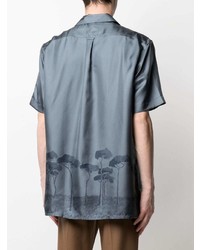 Brioni Tree Print Silk Shirt
