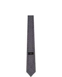 Dunhill Grey And Beige Silk Longtail Tie