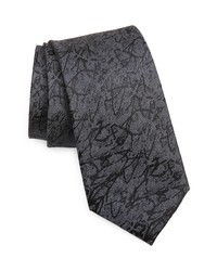 Nordstrom Kersh Abstract Silk Tie In Charcoal At