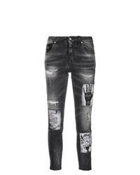 Charcoal Print Skinny Jeans